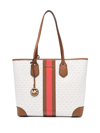 Michael Michael Kors Eva Monogram-print Tote Bag In Weiss