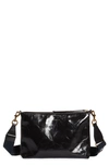 Isabel Marant New Nessah Leather Crossbody Bag In Black 01bk