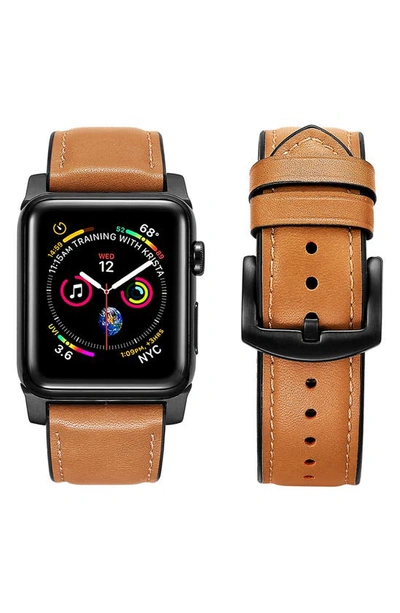 The Posh Tech Leather Apple Watch® Watchband In Brown