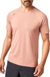 Rhone Crew Neck Short Sleeve T-shirt In Tortilla/ Copper Brown