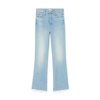 Mother The Tripper Ankle Fray Jeans In Light Blue