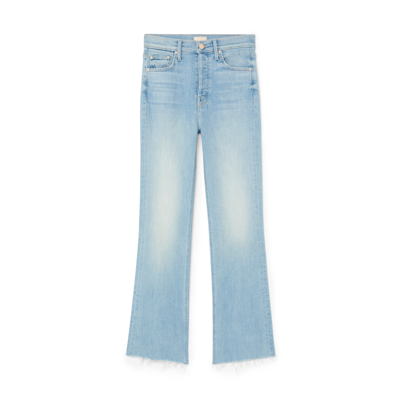 Mother The Tripper Ankle Fray Jeans In Light Blue