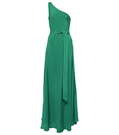 Alexandra Miro Odette One-shoulder Maxi Dress In Green