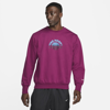 Nike Standard Issue Cotton Blend Crewneck Graphic Sweatshirt In Red