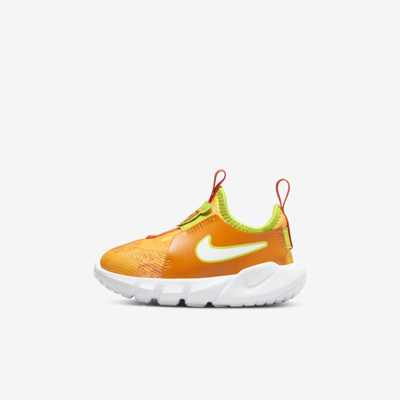 Nike Flex Runner 2 Lil Baby/toddler Shoes In Kumquat,atomic Green,university Gold,white