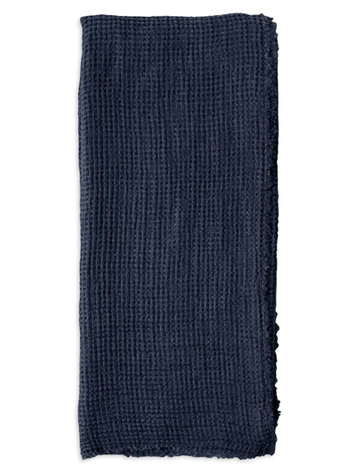 Pom Pom At Home Venice Oversized Linen Throw Blanket In Navy