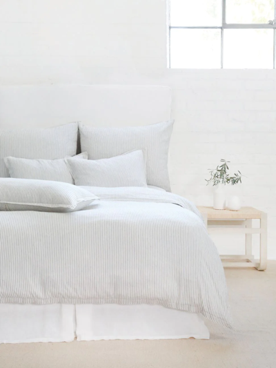 Pom Pom At Home Connor Denim Duvet In Ivory/denim