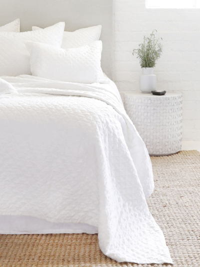 Pom Pom At Home Hampton White Coverlet, Twin