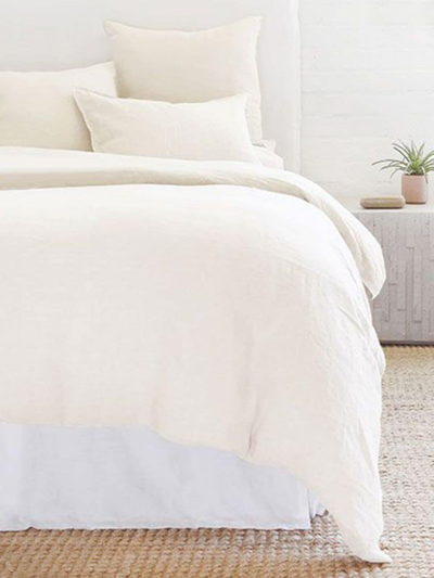 Pom Pom At Home Parker Linen Duvet Cover & Shams Set In Cream