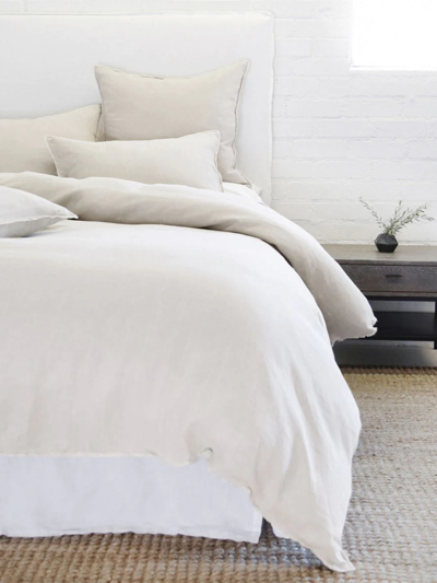 Pom Pom At Home Blair Linen Duvet Cover In Taupe
