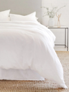 Pom Pom At Home Parker Linen Twin Duvet Cover & Standard Sham Set In White