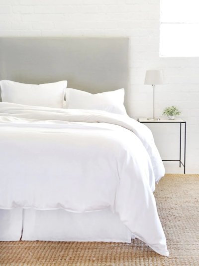 Pom Pom At Home Parker Bamboo Sateen Duvet Cover & Sham Set In White