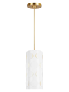 Kate Spade Dottie Polished Nickel Small Pendant In Burnished Brass