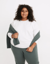 Madewell Plus Mwl Superbrushed Easygoing Sweatshirt In Icy Hthr