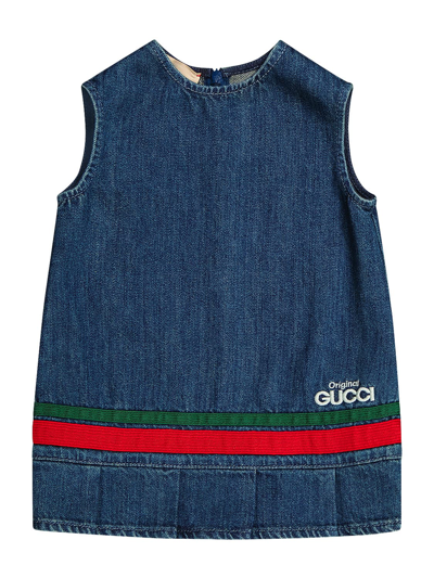 Gucci Kids Vestito Per Bambini In Blu