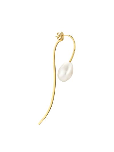 Paige Novick 18k-gold-vermeil-plated & Baroque Pearl Earring In Yellow Gold