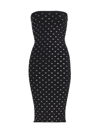 Alexander Wang Strapless Crystal-embellished Stretch-jersey Dress In Black