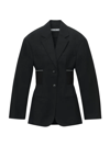 Alexander Wang Elasticized Single-breasted Blazer In Black