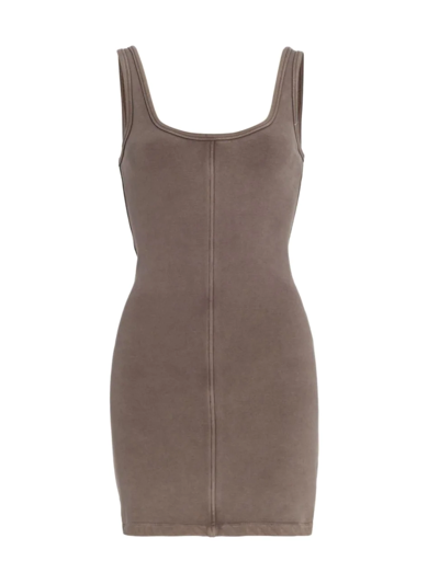 Alexander Wang Sleeveless Body-con Minidress In Washed Cola