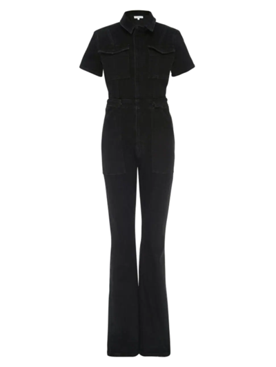 Good American Women's Fit For Success Bootcut Jumpsuit In Black