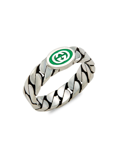 Gucci 6mm Interlock Ring In Silver