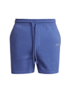 Awet Desta French Terry Drawstring Shorts In Blue