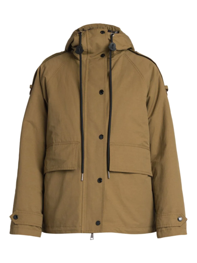 Moncler Badete Hooded Technical-canvas Jacket In Dark Green
