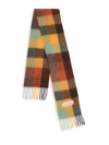 Acne Studios Acne Large Check Scarf In Chestnut Brown