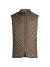 Peter Millar Essex Quilted Travel Vest In Chestnut