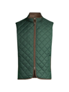 Peter Millar Essex Quilted Travel Vest In Balsam