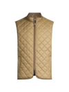 Peter Millar Essex Quilted Travel Vest In Khaki