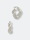 Sterling Forever Florence Hoops In Grey