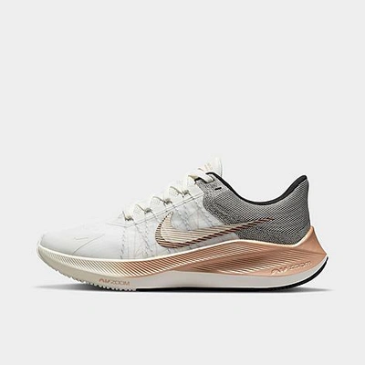 Nike Women's Air Zoom Winflo 8 Premium Running Shoes In Sail/black/summit White/metallic Copper Coin