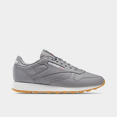 Reebok Classic Leather Casual Shoes In Grey/brown