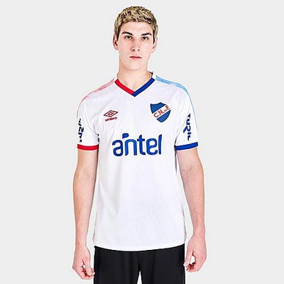 Nike Team Men's Umbro Club Nacional De Football Home 2021-22 Replica Soccer Jersey In White/blue/red