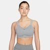 Nike Women's Alpha High-support Padded Adjustable Sports Bra In Particle Grey/particle Grey/pure Platinum/black