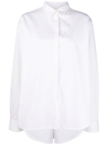 Totême Toteme Logo Embroidered Cotton Shirt In White