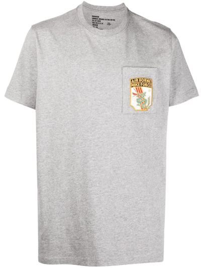 Maharishi Airborne Pocket Organic Cotton T-shirt In Grey