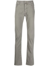 Jacob Cohen Four-pocket Slim-cut Chinos In Grey