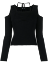 Versace Jeans Couture Women's Shirt With Bare Shoulders In Black