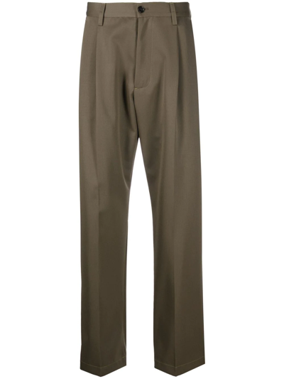 Marni Straight-leg Cut Chino Trousers In Green