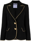 MOSCHINO METALLIC-TRIM TAILORED BLAZER