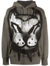 Givenchy Graffiti-print Hoodie In Grey