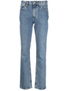 Agolde Lana Rigid Mid-rise Straight-leg Jeans In Blue