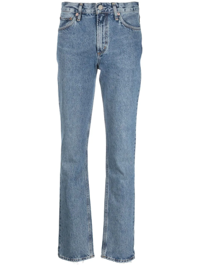 Agolde 90s Pinch Waist High-rise Straight Jeans In Blue