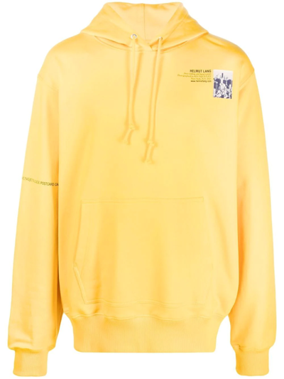 Helmut Lang X Kyungjun Lee Yellow Hooded Cotton Sweatshirt In Taxi Yellow