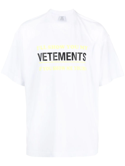 Vetements T-shirt In White