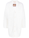 Marni White Mohair Cardigan In Neutrals