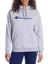 Champion Powerblend Graphic Hoodie In Oxford Grey
