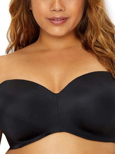 Curvy Couture Smooth Multi-way Strapless Bra In Black Hue